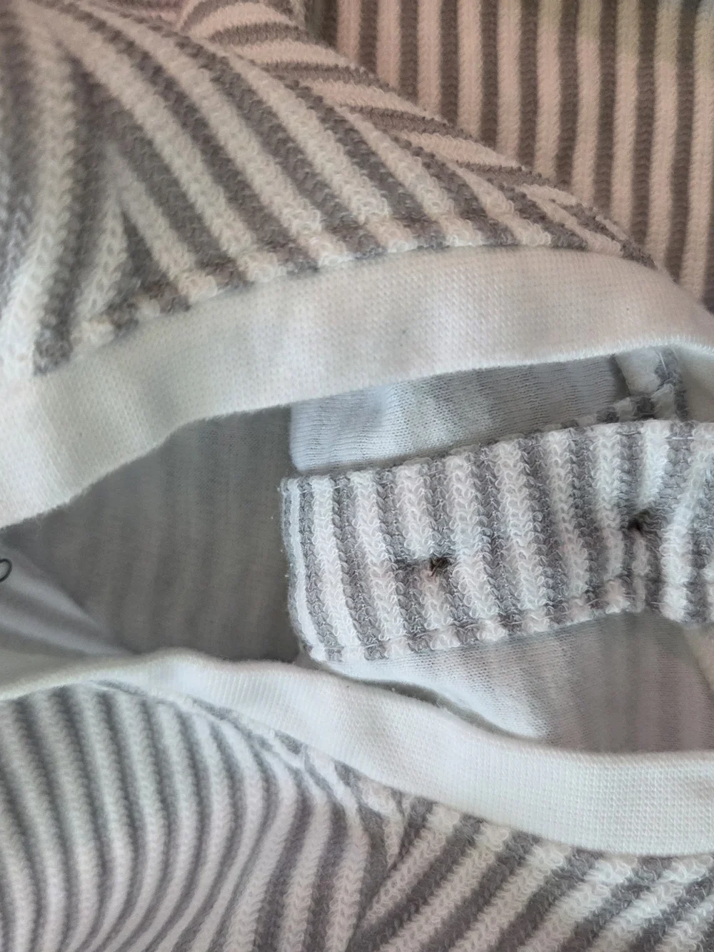 Cat & Jack White and Light Gray Striped Long-Sleeve Henley